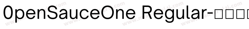 0penSauceOne Regular字体转换